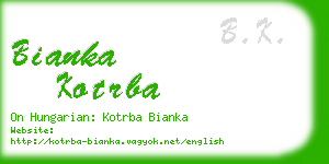 bianka kotrba business card